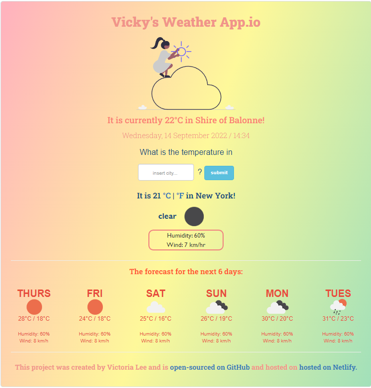 SheCodes Weather Project Preview